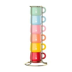Bialetti Pfruit008 Set 6 Stackable Coffee Cups
