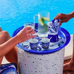 Bialetti BIASETBLUCP Dolce&Gabbana's - Set 2 porcelain cups and 2 silver stirrers Blue Mediterraneo  “Exclusively at Beytech” - Image 3