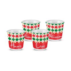 Bialetti Tricol02 Set Of 4 Espresso Cups, 80 Ml