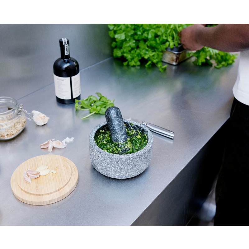 Joseph Joseph 20176 Pestle & Mortar Granite Set With Bamboo Lid - Image 3