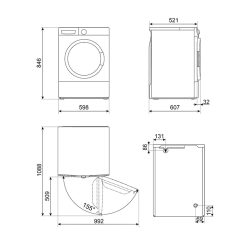 Smeg DNP83SLIN 8 KG Dryer w/Steam White - Image 3