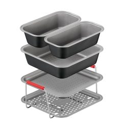 Tefal J701S544 Daily'Easy Set of 5 Cake Accessories (2 Cake Moulds, 1 Square Cake Mould, 1 Perforated Mould, 1 Baking Tray)