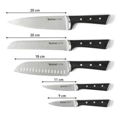 Tefal K232S574 5-Knives Wooden Block Set - Stainless Steel - Image 3