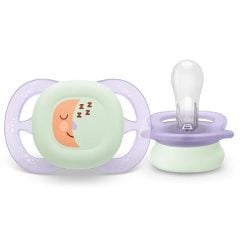 Alternative view of Philips Avent SCF075/17 2 Ultra Start Night Time Soother 0-2m - Girl