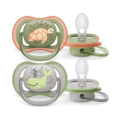 Philips Avent SCF085/60 2 Ultra Air design Soothers Fish/Turtle 6-18m - Boy
