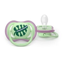 Alternative view of Philips Avent SCF087/13 2 Ultra Air design Soothers Leaf/CAtt 6-18m - Girl