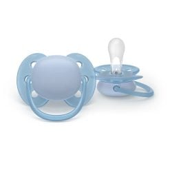 Alternative view of Philips Avent SCF091/37 2 Ultra Soft Plain Soother 0-6m - Boy