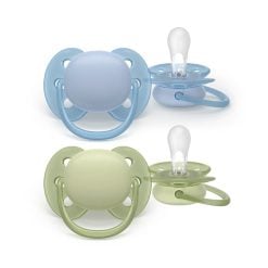 Philips Avent SCF091/37 2 Ultra Soft Plain Soother 0-6m - Boy
