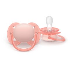Philips Avent SCF091/38 2 Ultra Soft Plain Soother 0-6m - Girl - Image 3