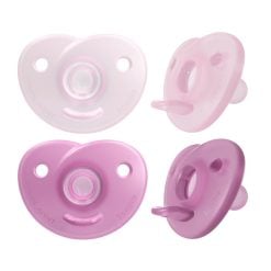 Philips Avent SCF099/27 2 Curved Soothie 0-6m - Pink