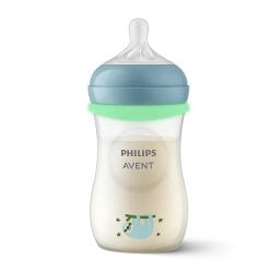 Philips Avent SCY903/81 Natural Feeding Bottle 260ml - Single Pack - Glow in the Dark